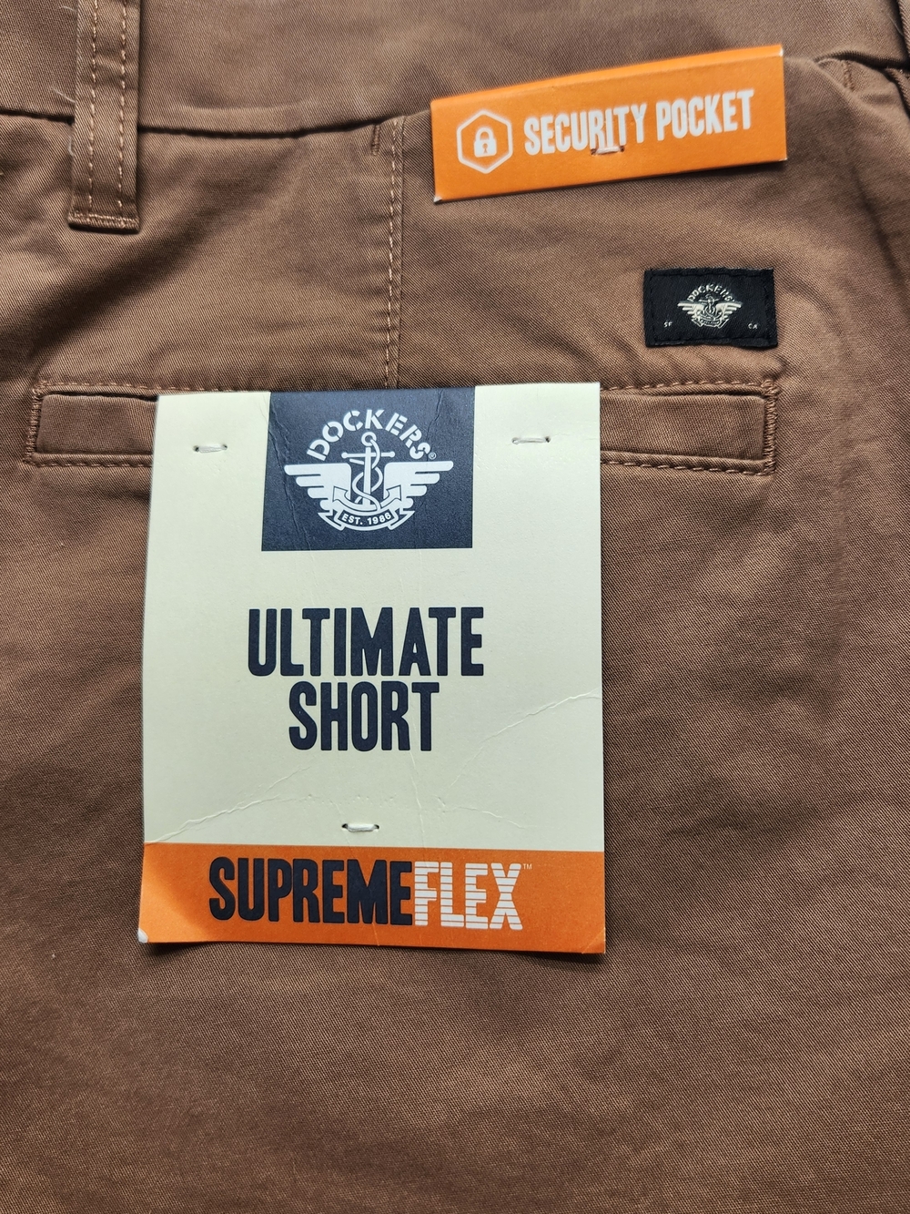 ⭐️NWT Dockers Mens Ultimate Short Supreme Flex Khaki Brown Stretch Casual 36 - Picture 6 of 15